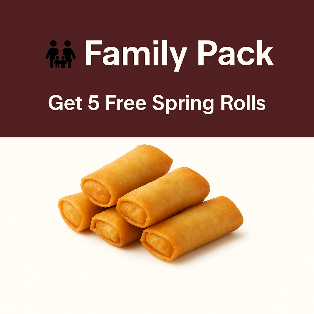 Family Pack – 5 Free Spring Rolls