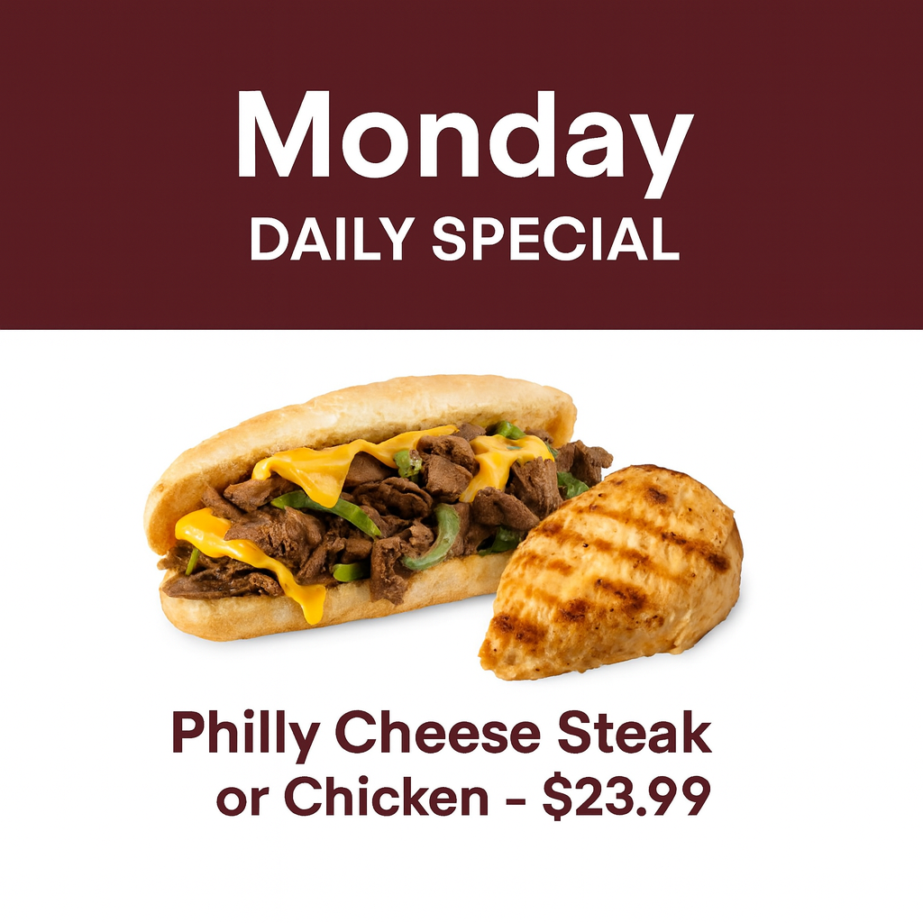 Philly Cheese Steak or Chicken